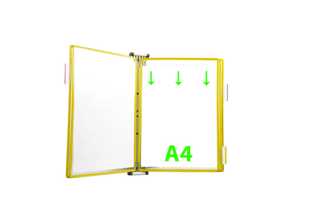 Tarifold Metal Wall Document Display System, A4, 5 Pockets