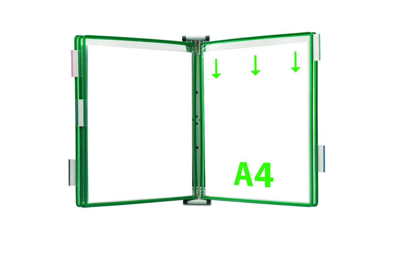 Tarifold Metal Wall Document Display System, A4, 5 Pockets