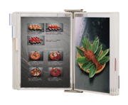 Tarifold Antimicrobial Stainless Steel Wall Document Display System, A4, 10 Pockets