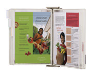 Tarifold Antimicrobial Stainless Steel Wall Document Display System, A4, 10 Pockets