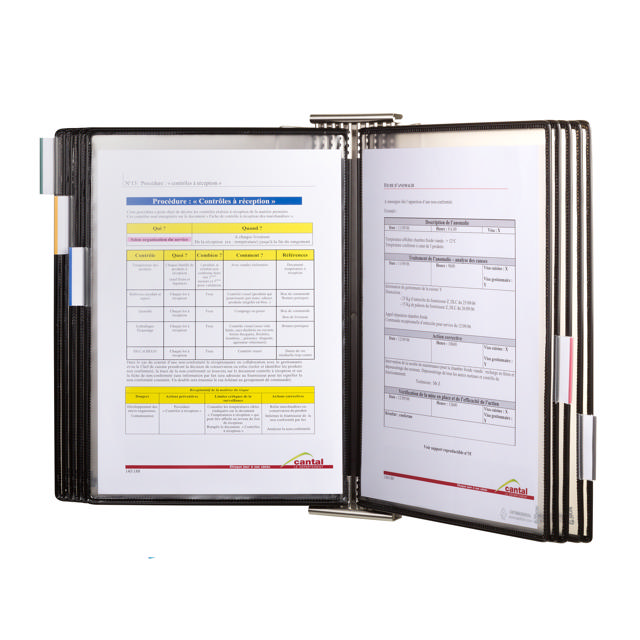 Tarifold Antimicrobial Stainless Steel Wall Document Display System, A4, 10 Pockets