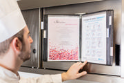 Tarifold Antimicrobial Stainless Steel Wall Document Display System, A4, 10 Pockets