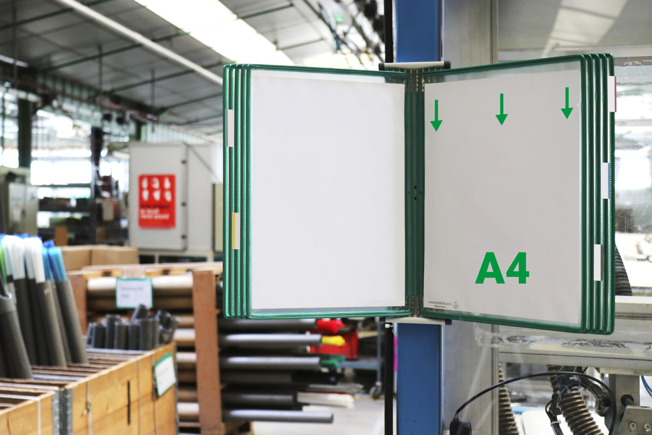 Tarifold Magnetic Wall Document Display System, A4, 10 Pockets