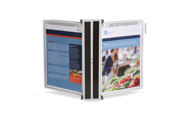 Tarifold Antimicrobial Magnetic Wall Document Display System, A4, 10 Pockets