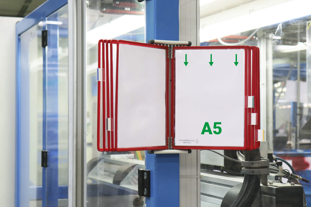 Tarifold Metal Wall Document Display System, A5, 10 Pockets
