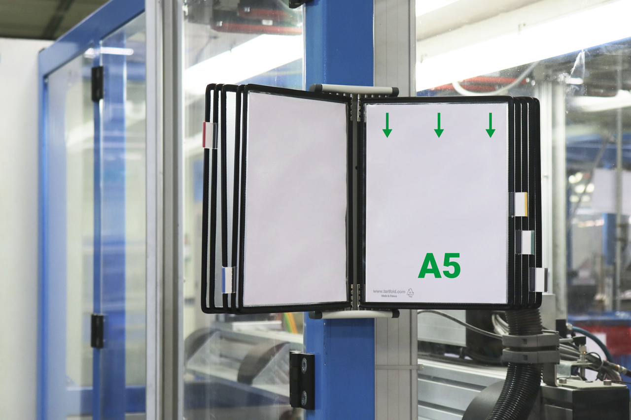 Tarifold Metal Wall Document Display System, A5, 10 Pockets