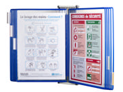 Tarifold Metal Wall Document Display System, A4, 10 Pockets, Left Side Loading