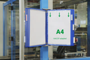 Tarifold Stainless Steel Wall Document Display System, A4, 10 Pockets, Left Side Loading