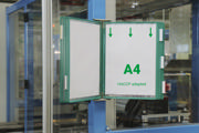 Tarifold Stainless Steel Wall Document Display System, A4, 10 Pockets, Left Side Loading