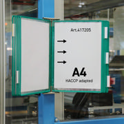 Tarifold Stainless Steel Wall Document Display System, A4, 10 Pockets, Left Side Loading