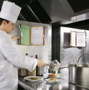 Tarifold Stainless Steel Wall Document Display System, A4, 10 Pockets, Left Side Loading