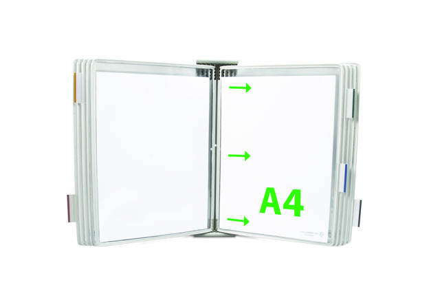Tarifold Metal Wall Document Display Extension Kit, A4, 10 Pockets, Left Side Loading