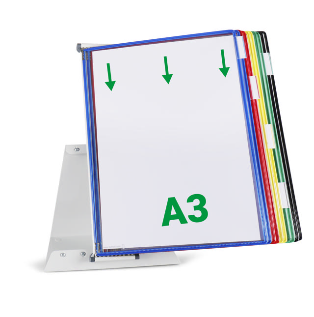 Tarifold Metal Desk Document Display System, A3, 10 Pockets