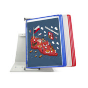 Tarifold Metal Desk Document Display System, A4, 10 Pockets, FR/UK/NL/CZ Colours