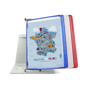 Tarifold Metal Desk Document Display System, A4, 10 Pockets, FR/UK/NL/CZ Colours