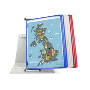 Tarifold Metal Desk Document Display System, A4, 10 Pockets, FR/UK/NL/CZ Colours