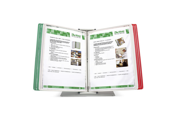 Tarifold Metal Desk Document Display System, A4, 10 Pockets, Italy Colours