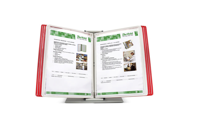 Tarifold Metal Desk Document Display System, A4, 10 Pockets, Denmark Colours