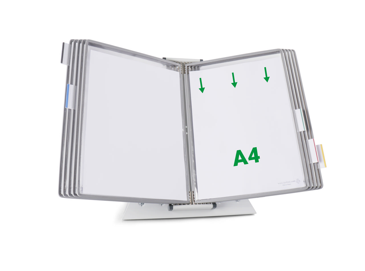 Tarifold Metal Desk Document Display System, A4, 10 Pockets