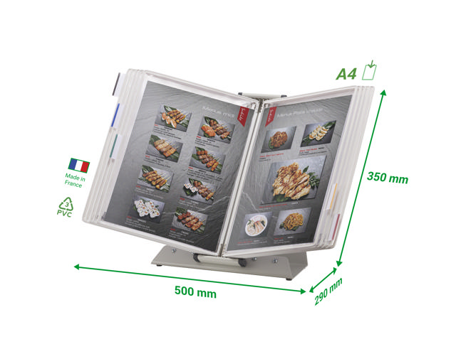 Tarifold Antimicrobial Desk Document Display System, A4, 10 Pockets