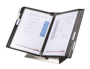 Tarifold Antimicrobial Stainless Steel Desk Document Display System, A4, 10 Pockets