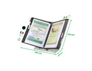 Tarifold Antimicrobial Stainless Steel Desk Document Display System, A4, 10 Pockets