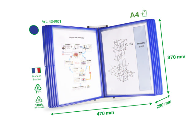 Easy Load Desk Document Display System, A4, 10 PP Pockets