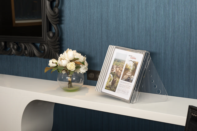 Acrylic Desk Document Display System, A4, 8 Pockets