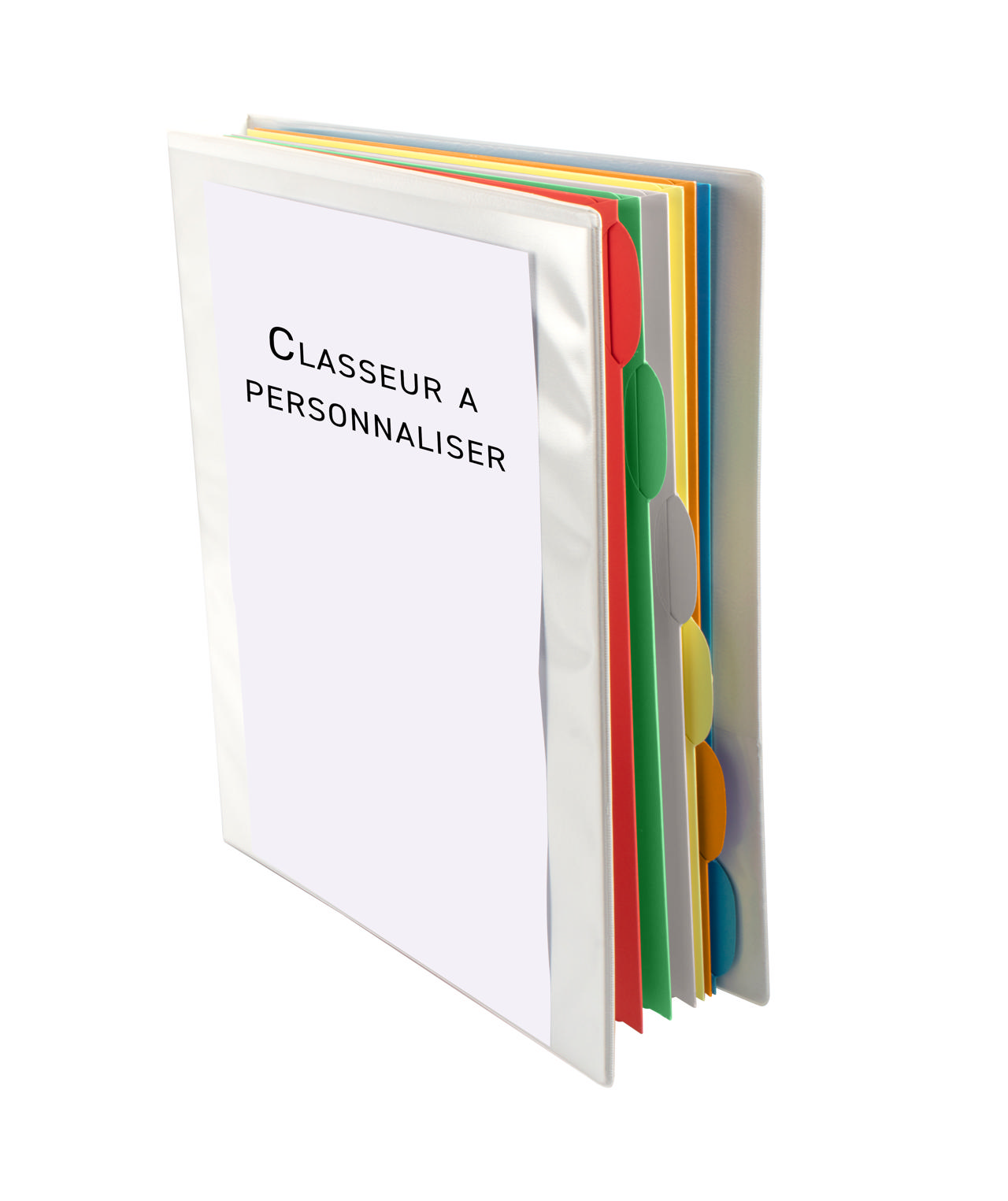 Personalisable Binder with 6 Smartfolder Perforated Folders with Tabs, A4