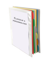 Personalisable Binder with 6 Smartfolder Perforated Folders with Tabs, A4