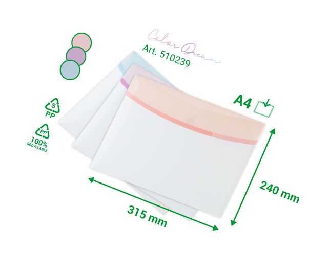 Color Dream Envelope, Cheque Book Size, Landscape