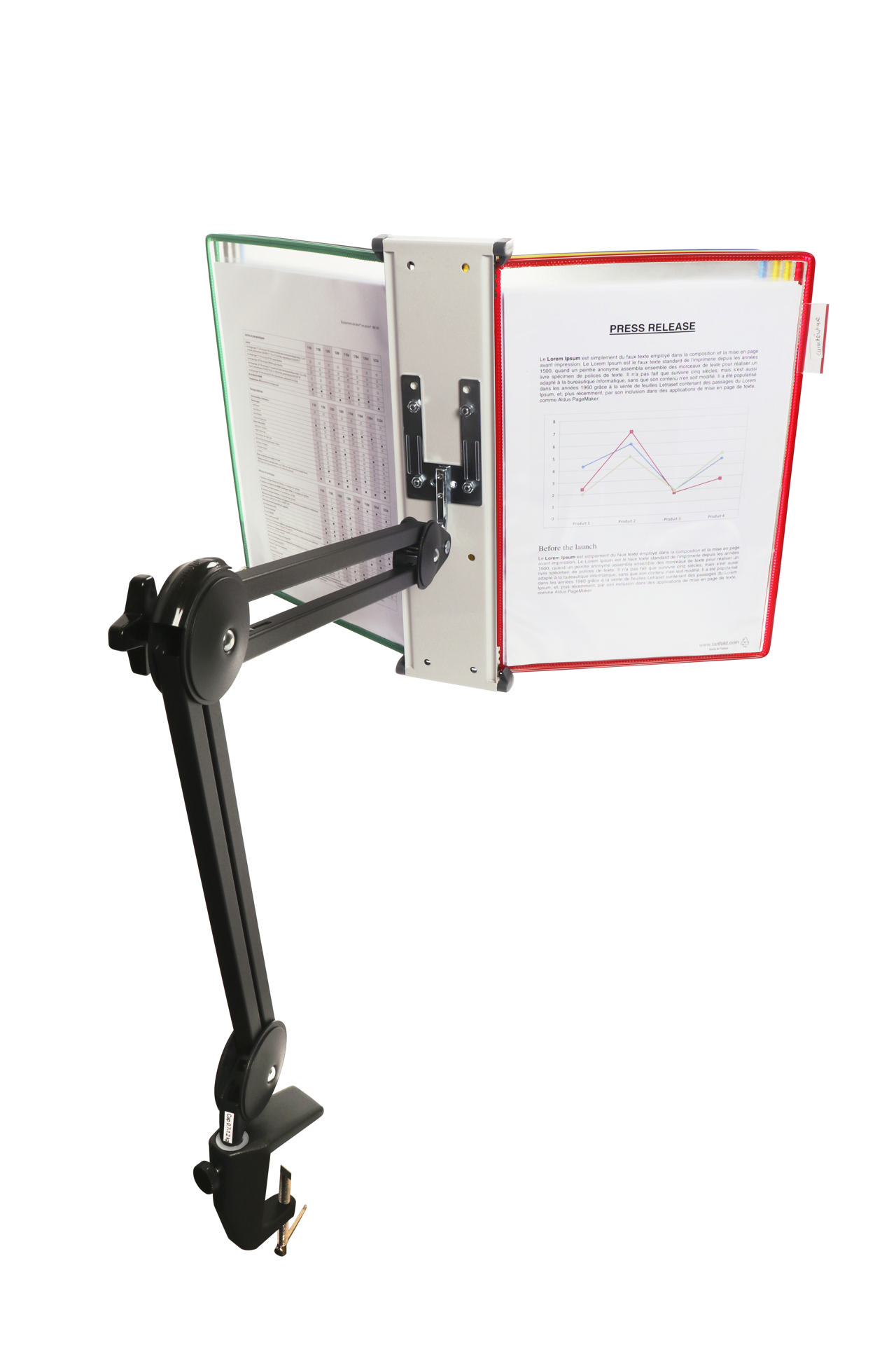 Swing Arm for Document Display Systems, for 10 to 20 Pockets