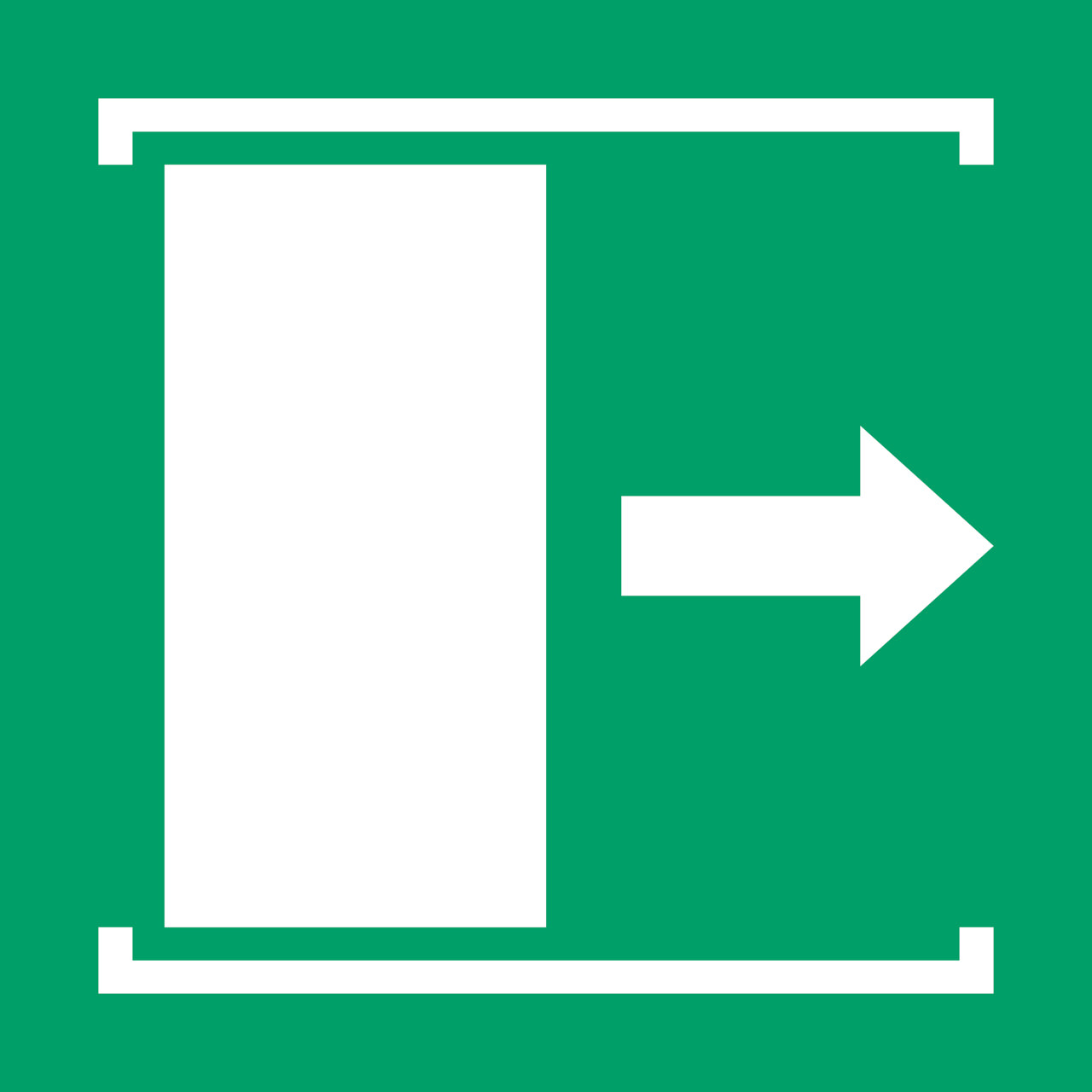 Safety Sign Door Slides Right to Open, 150 x 150 mm