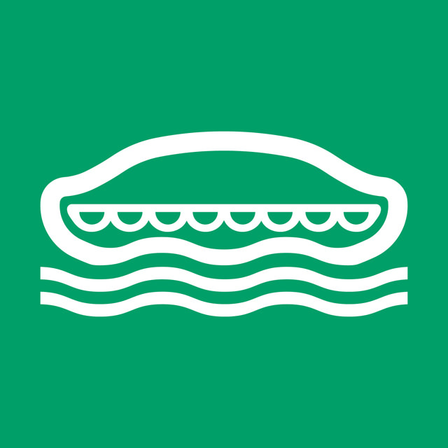 Safety Sign Lifeboat, 300 x 300 mm
