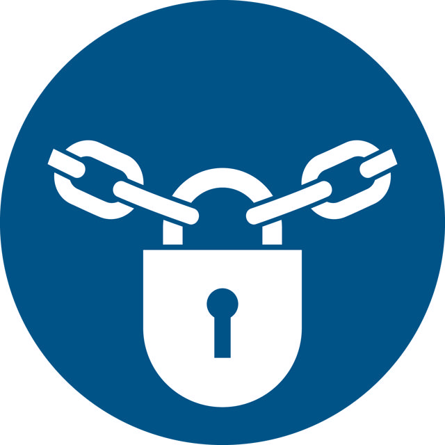 Safety Sign Keep Locked, 300 mm