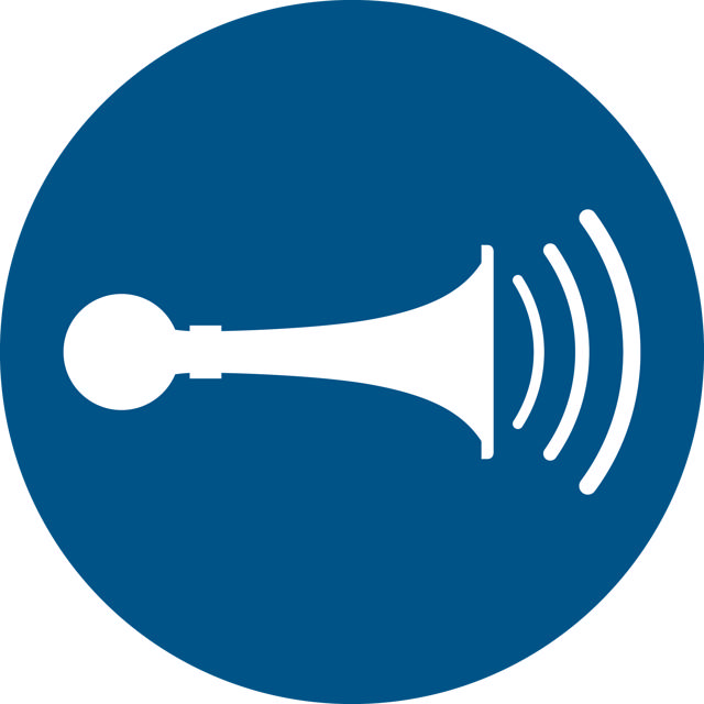Safety Sign Sound Horn, 300 mm