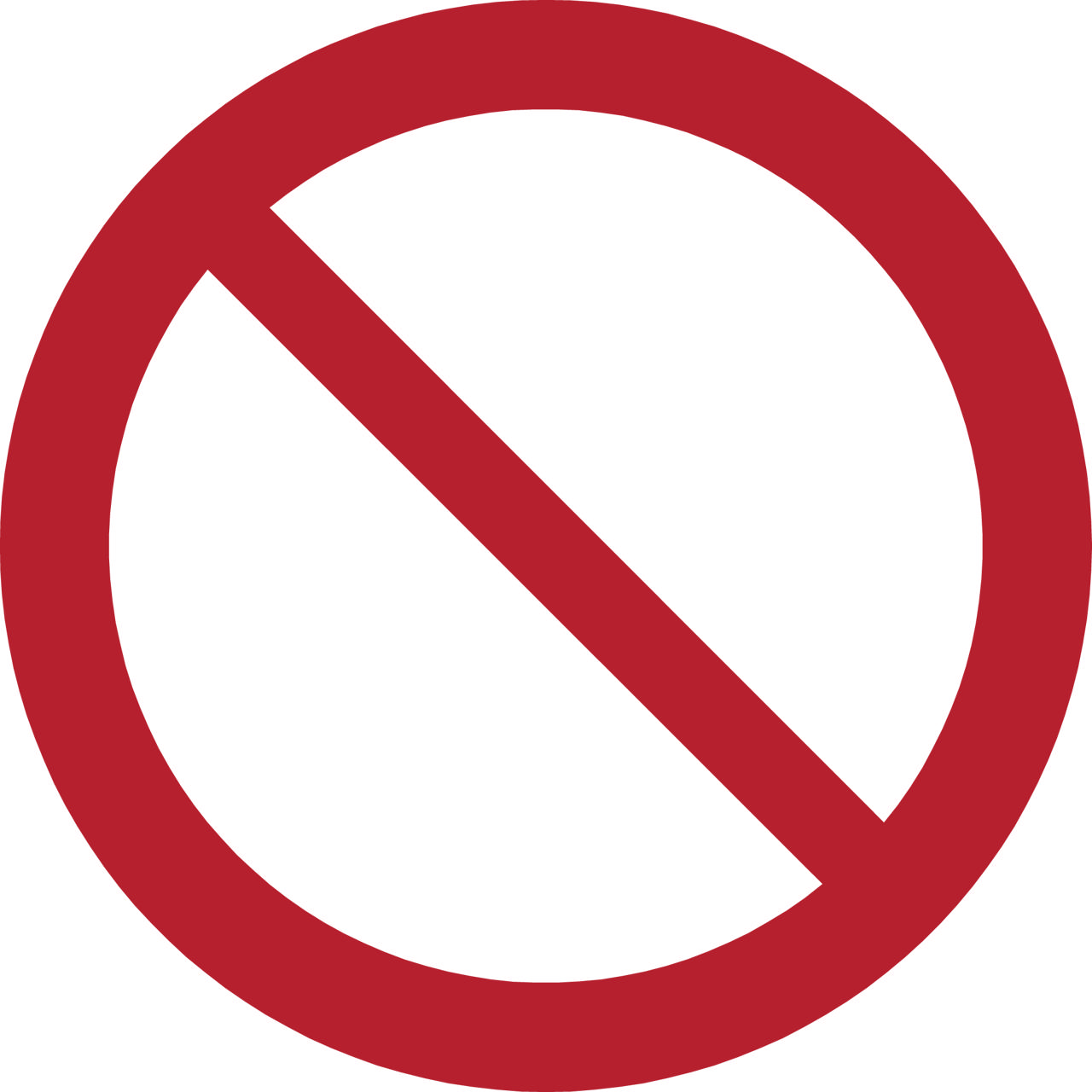 Safety Sign General Prohibition Sign, 100 mm