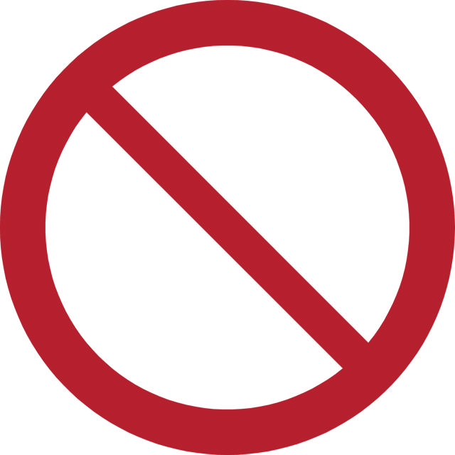 Safety Sign General Prohibition Sign, 100 mm