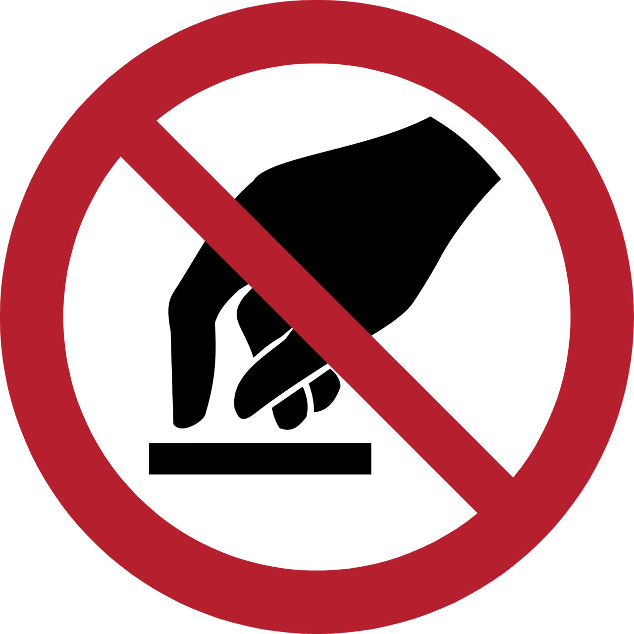Safety Sign Do Not touch, 200 mm
