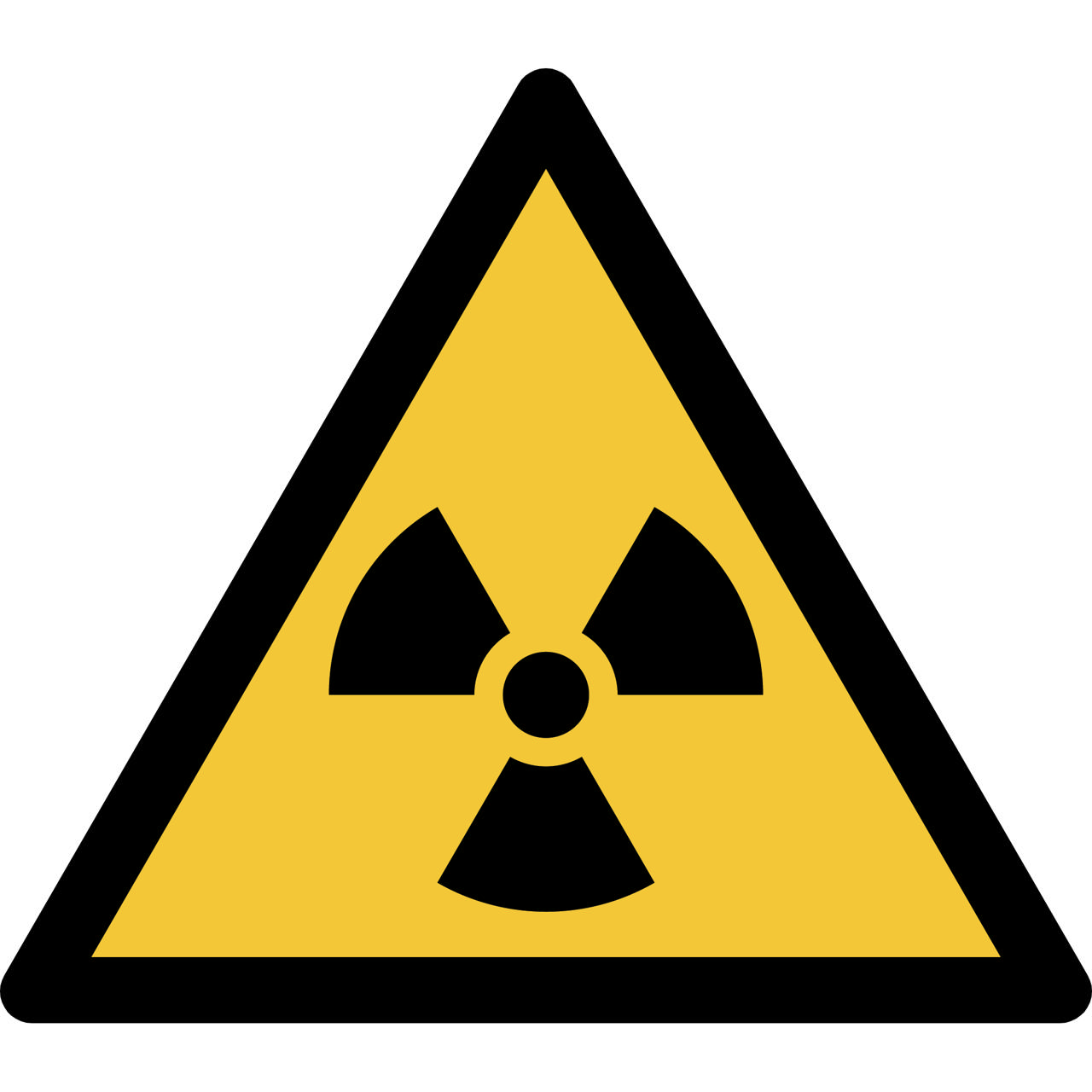 Safety Sign Warning Radioactive Material or Ionising Radiation, 200 x 176 mm
