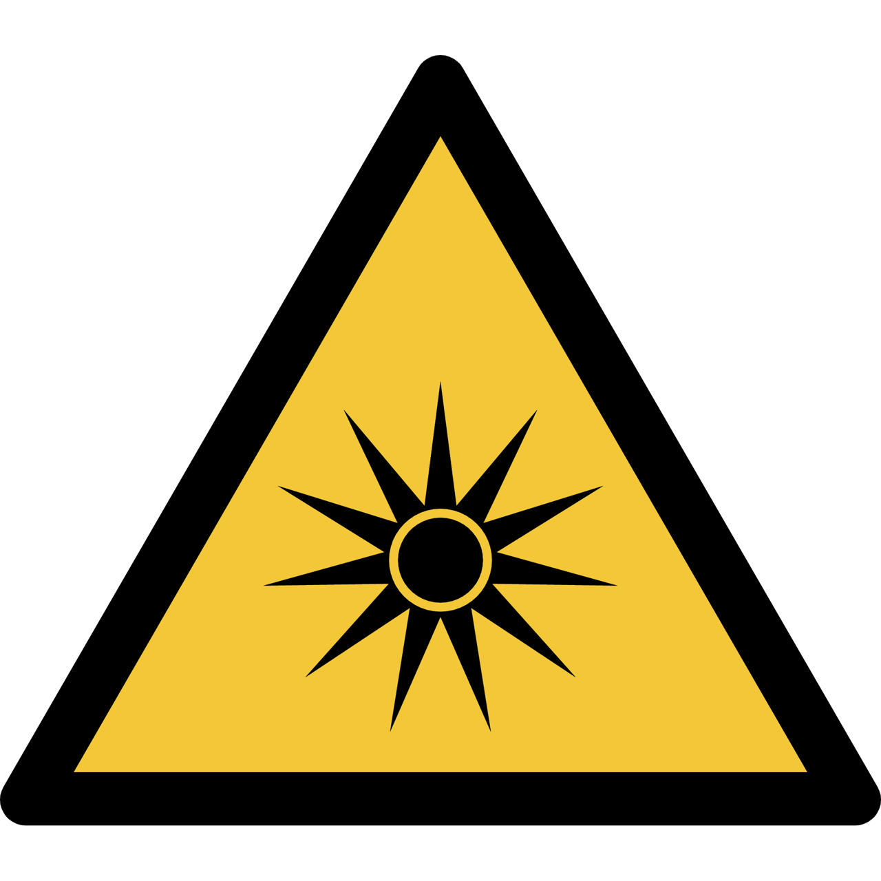 Safety Sign Warning Optical Radiation, 200 x 176 mm