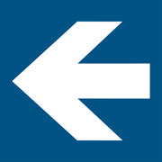 Arrow to the Left Sign, 200 x 200 mm
