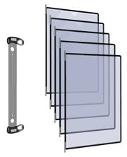Tarifold Pro Wall Document Display System, A4, 5 Easy Load PP Pockets