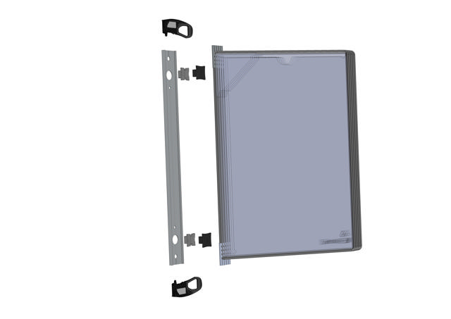 Tarifold Pro Wall Document Display System, A4, 5 Easy Load PP Pockets