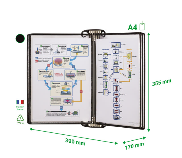 Tarifold Pro Wall Document Display System, A4, 5 Pockets