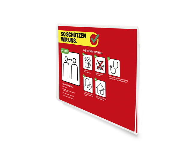 Self-adhesive Acrylic Sign Holder, Permanent, A4