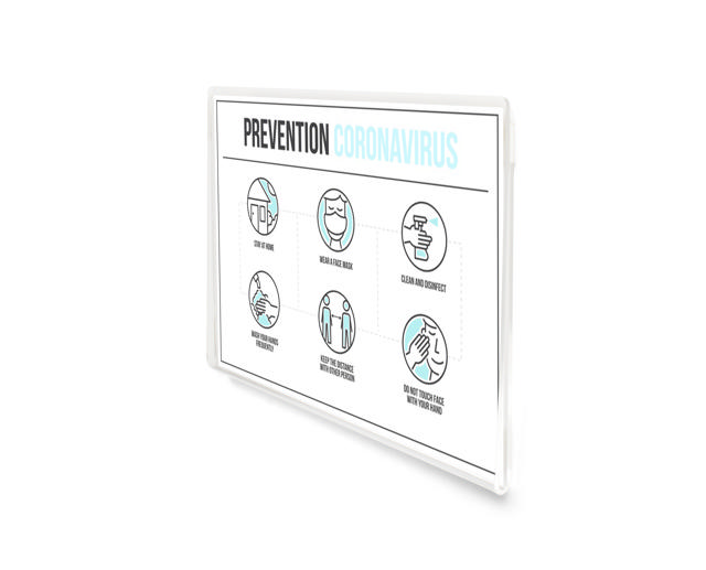 Self-adhesive Acrylic Sign Holder, Permanent, A4