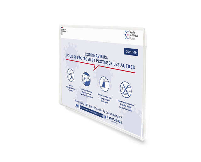 Self-adhesive Acrylic Sign Holder, Permanent, A4