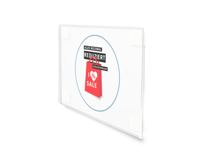 Self-adhesive Acrylic Sign Holder, Permanent, A5