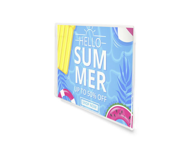 Self-adhesive Acrylic Sign Holder, Permanent, A5